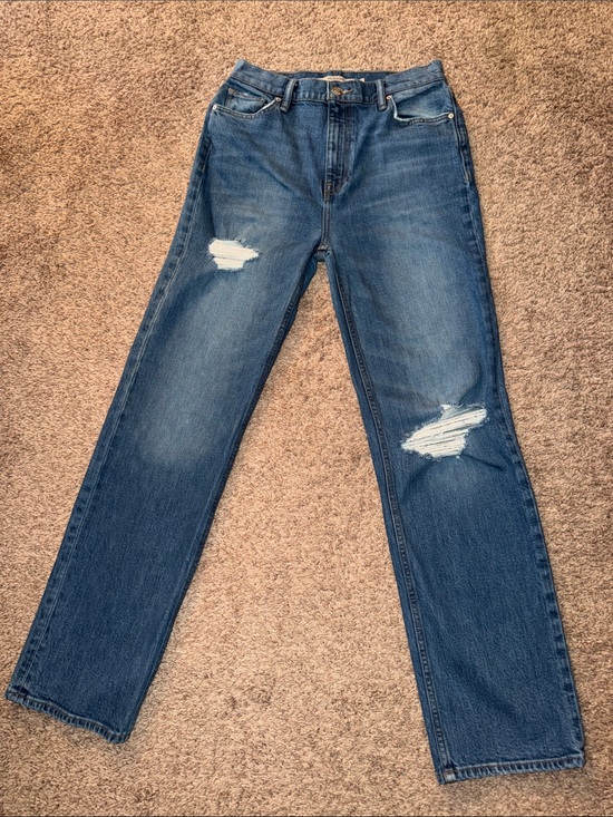 Hudson Jeans Denim - Hudson Remi High-Rise Straight Ankle Jeans - Destructive Lucent Wash Size 27